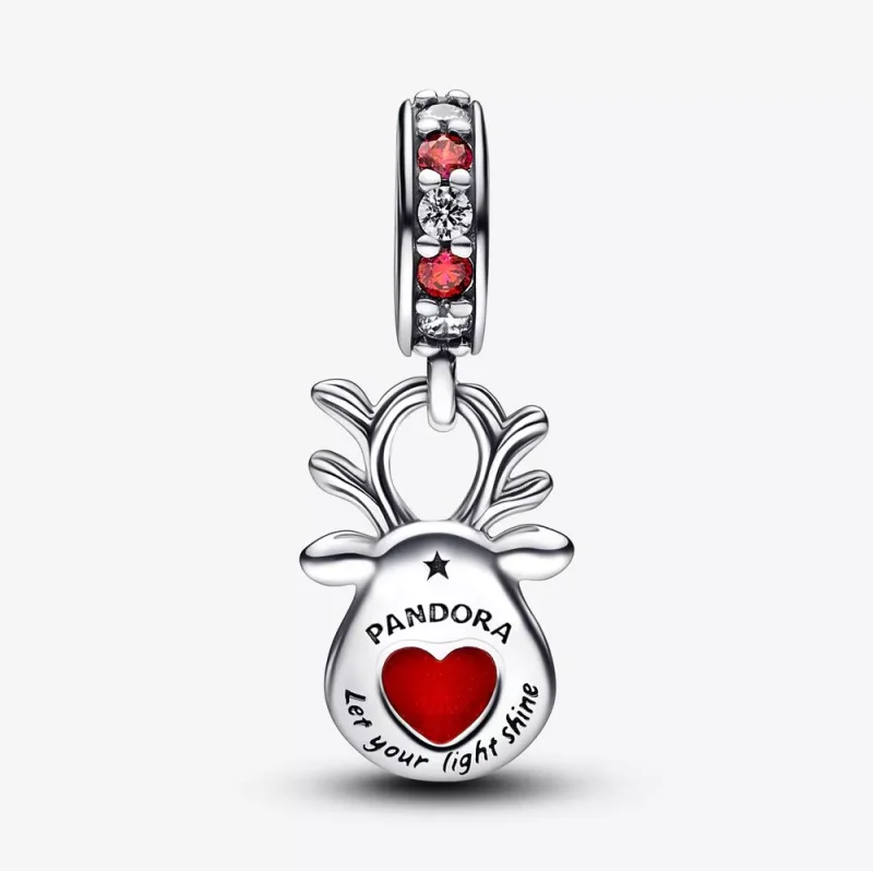 (resim) Pandora Kırmızı Burun Ren Geyiği Murano Sallantılı Charm - 792330C01 - Görüntüle 5