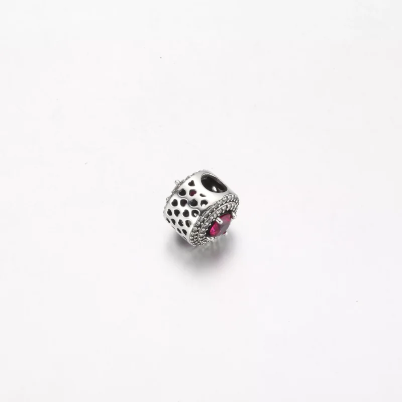 (resim) Pandora Kırmızı Parlak Düz Yuvarlak Charm - 792418c01 - Görüntüle 3