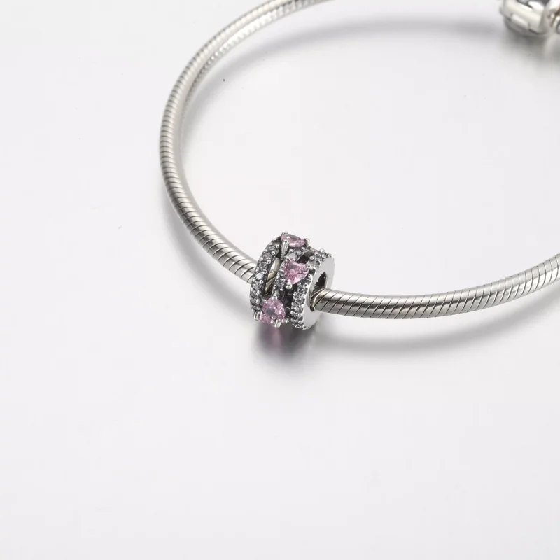 (resim) Pandora Köpüklü Üçlü Halo Kalp Charm - 791161C01 - Görüntüle 5