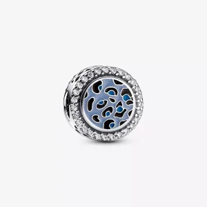 (resim) Pandora Mavi Leopar desenli gümüş charm - 792016CZ_E024