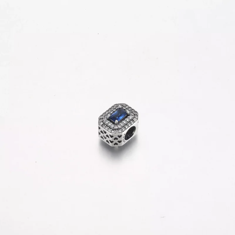 (resim) Pandora Mavi Parlak Düzeyli Dikdörtgen Charm - 792385c01 - Görüntüle 2