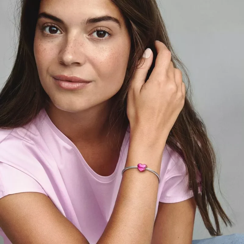 (resim) Pandora Metalik Pembe Kalp Charm - 799291C03 - Görüntüle 6