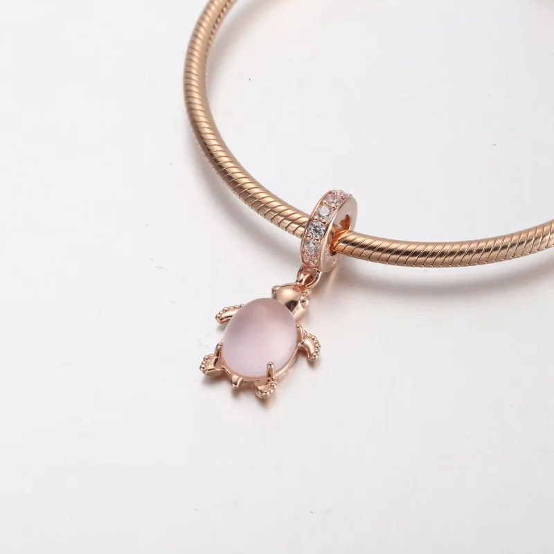 (resim) Pandora Murano Cam Pembe Deniz Kaplumbağası Sallantılı Charm - 788939C01 - Görüntüle 4