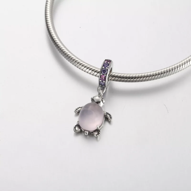 (resim) Pandora Murano Cam Pembe Deniz Kaplumbağası Sallantılı Charm - 798939C02 - Görüntüle 4