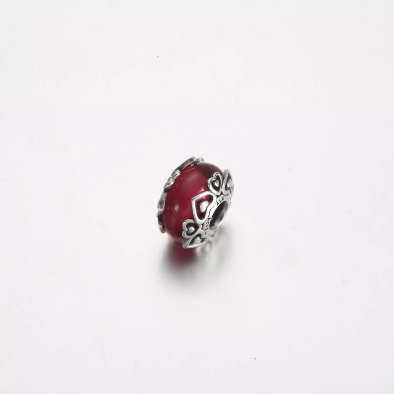 (resim) Pandora Reveal Your Love Pembe Murano Cam Charm - 791159C00 - Görüntüle 2