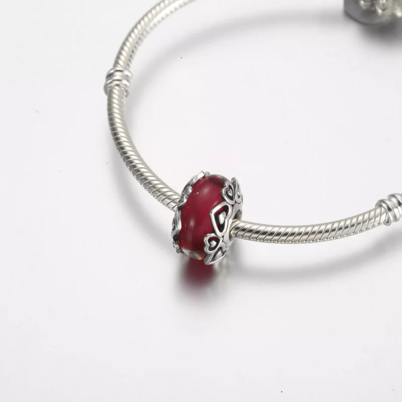 (resim) Pandora Reveal Your Love Pembe Murano Cam Charm - 791159C00 - Görüntüle 4