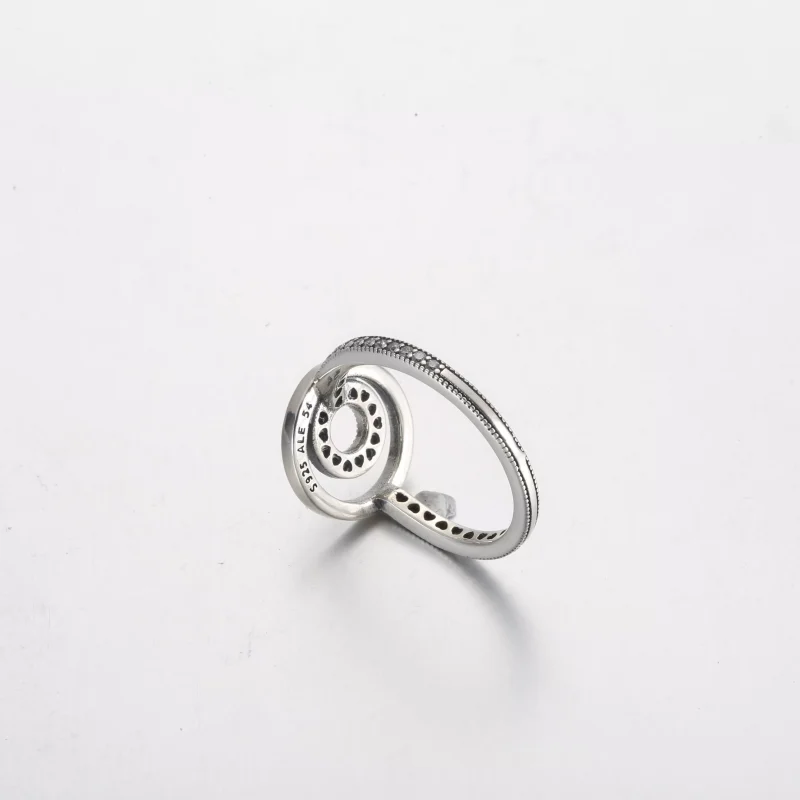 (resim) Pandora Signature Logolu Halkalı Pavé Yüzük - 192316C01 - Görüntüle 5