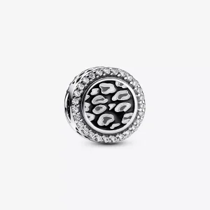 (resim) Pandora Siyah Leopar desenli gümüş charm - 792016CZ_E023