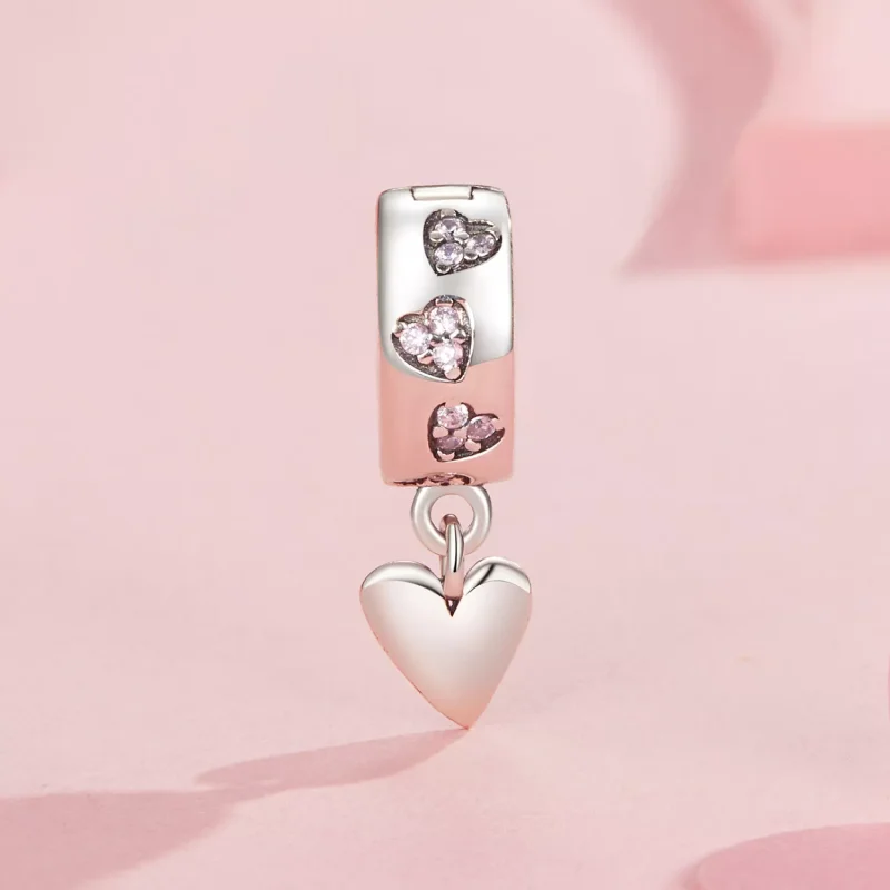 (resim) PANDORA Stil Akıllı Kalp Silikon Toka Charm - SCC2694 - Görüntüle 2