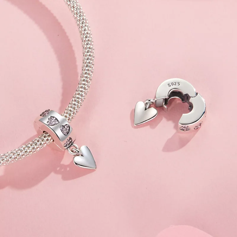 (resim) PANDORA Stil Akıllı Kalp Silikon Toka Charm - SCC2694 - Görüntüle 4