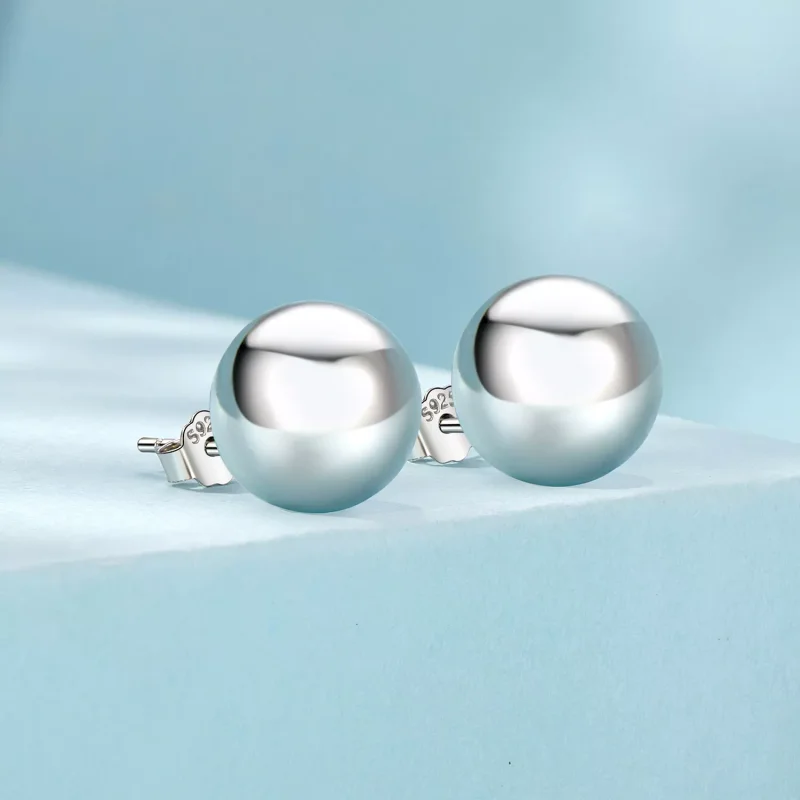 (resim) PANDORA Stil Büyük Top Küpe - SCE1725-L - Görüntüle 2
