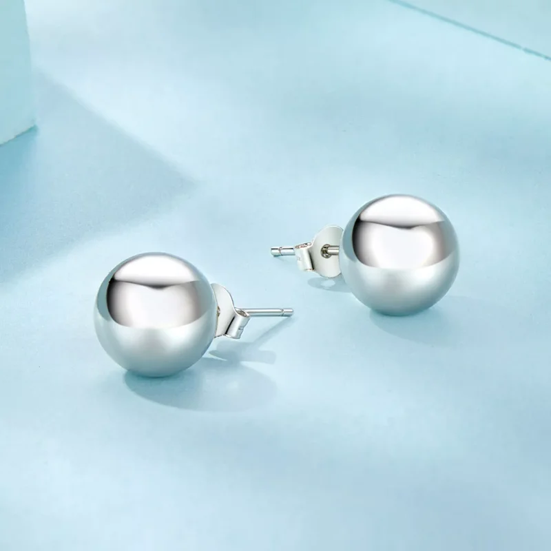 (resim) PANDORA Stil Büyük Top Küpe - SCE1725-L - Görüntüle 3