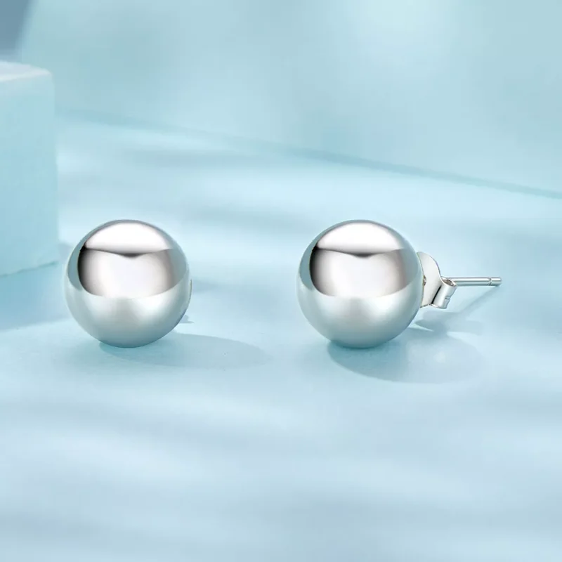 (resim) PANDORA Stil Büyük Top Küpe - SCE1725-L - Görüntüle 4
