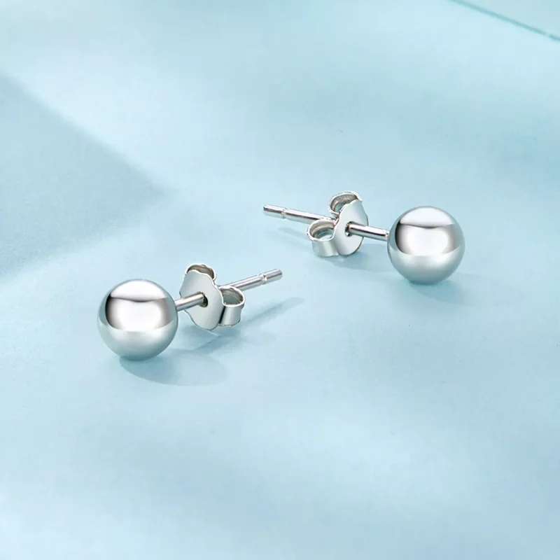 (resim) PANDORA Stil Küçük Top Şekilli Küpe - SCE1725-S - Görüntüle 3