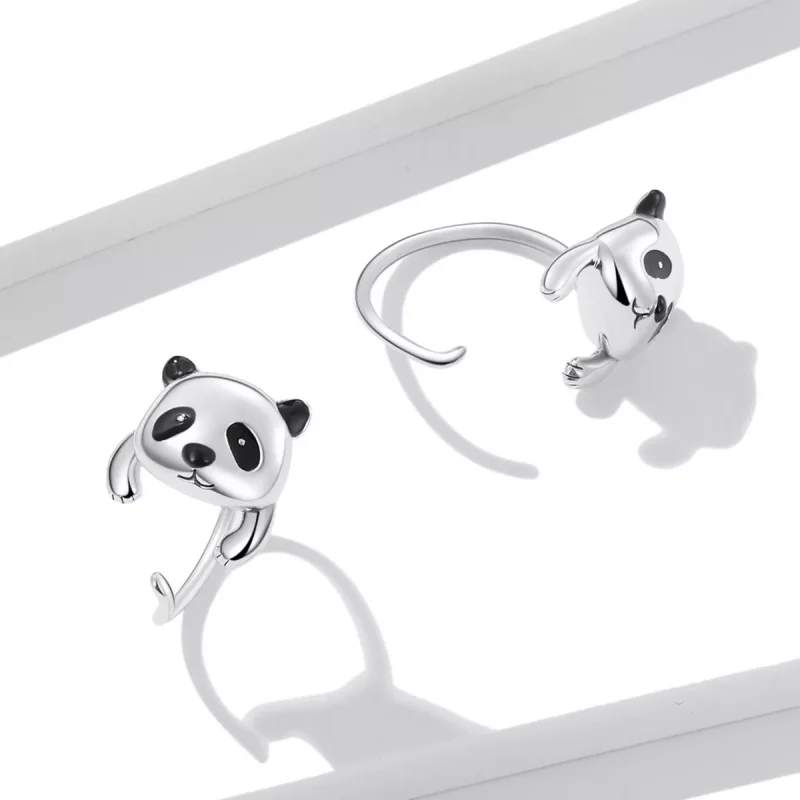 (resim) PANDORA Stil Mini Panda Küpe - BSE568 - Görüntüle 2