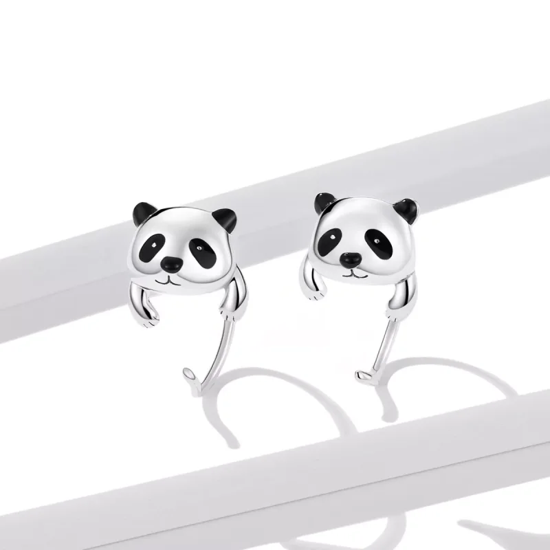 (resim) PANDORA Stil Mini Panda Küpe - BSE568 - Görüntüle 3