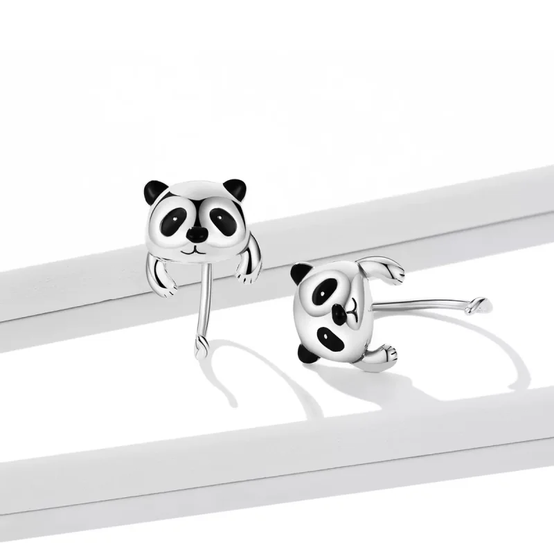 (resim) PANDORA Stil Mini Panda Küpe - BSE568 - Görüntüle 4