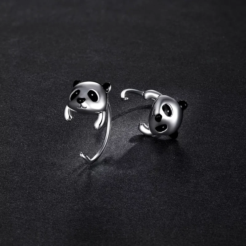 (resim) PANDORA Stil Mini Panda Küpe - BSE568 - Görüntüle 5