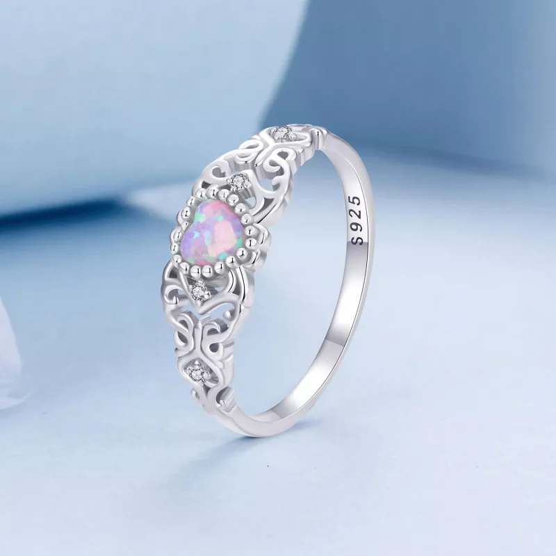 (resim) PANDORA Stil Pembe Opal Yüzük - BSR512 - Görüntüle 2