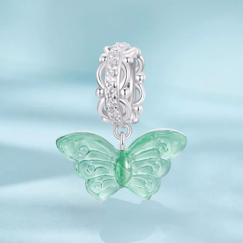 (resim) PANDORA Stil Yeşil Kelebek Charm - SCC2712 - Görüntüle 2