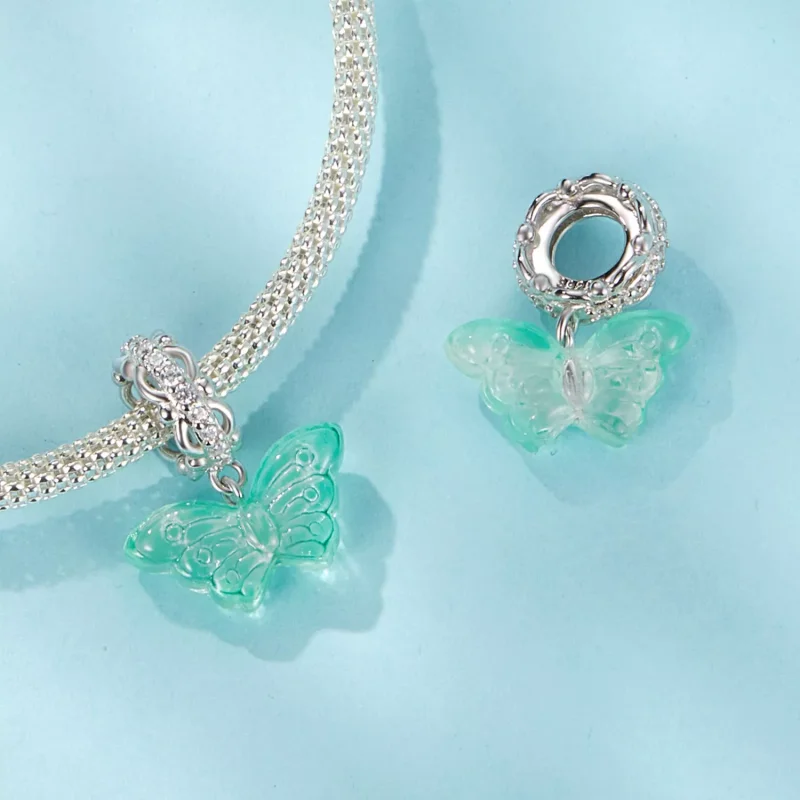 (resim) PANDORA Stil Yeşil Kelebek Charm - SCC2712 - Görüntüle 4
