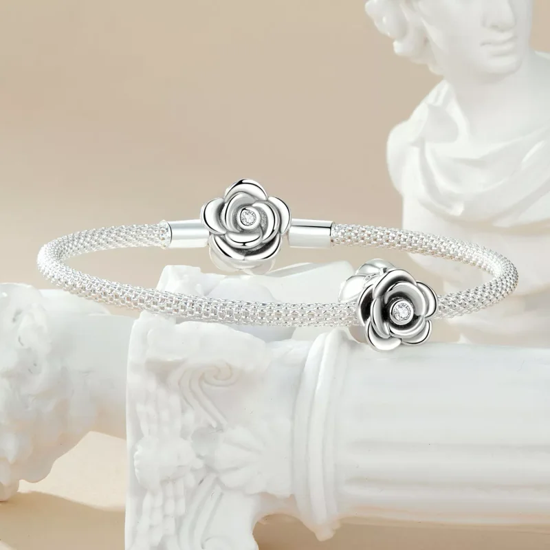 (resim) PANDORA Stili Gül Üç Boyutlu Cazibe - SCC2705 - Görüntüle 5