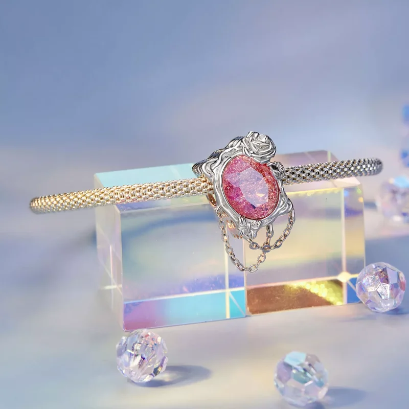 (resim) PANDORA Stili Solmuş Yağlıboya Tablo Gül Charm - SCC2698 - Görüntüle 3