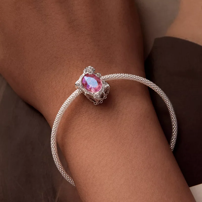 (resim) PANDORA Stili Solmuş Yağlıboya Tablo Gül Charm - SCC2698 - Görüntüle 5