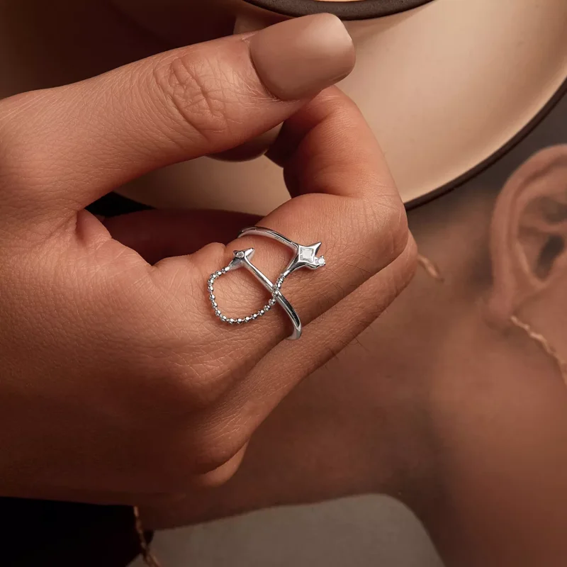 (resim) PANDORA Stili Starlight Açık Halka - BSR519-E - Görüntüle 5