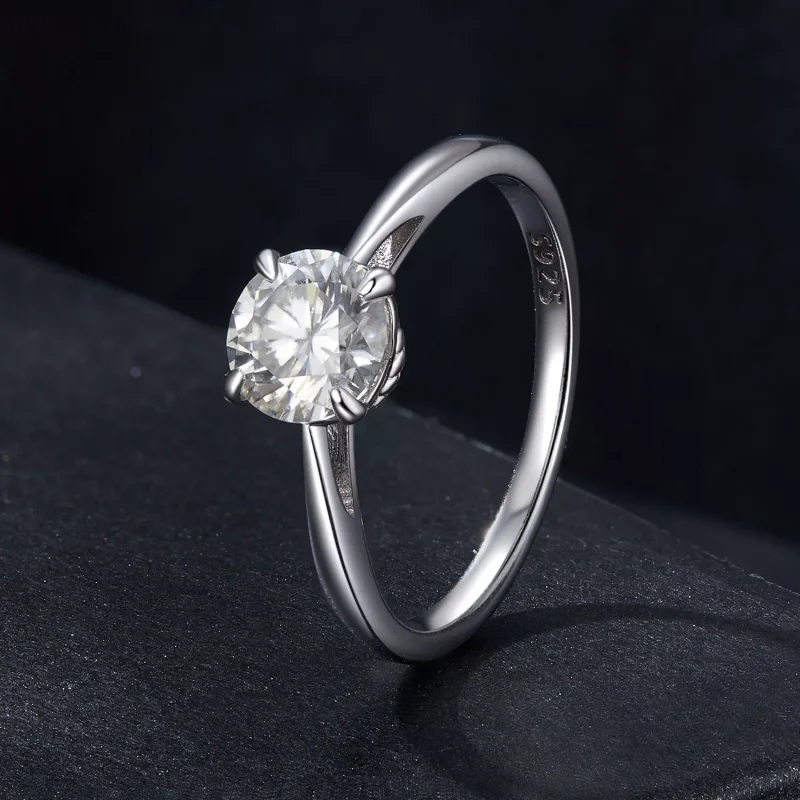 (resim) PANDORA Style Sparkling 1Ct Mozanit Yüzük (Tek Sertifika) - MSR044 - Görüntüle 2