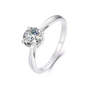 (resim) PANDORA Style Sparkling 1Ct Mozanit Yüzük (Tek Sertifika) - MSR044