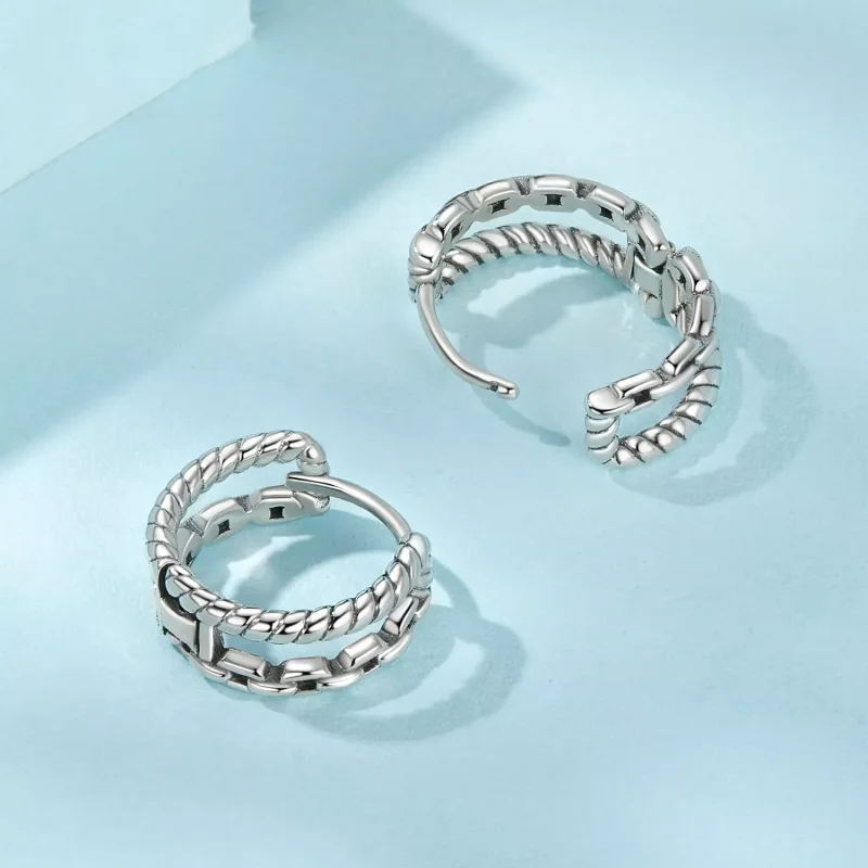 (resim) PANDORA Tarzı Çift Katmanlı Kulak Tokası Charm - SCE1702 - Görüntüle 4