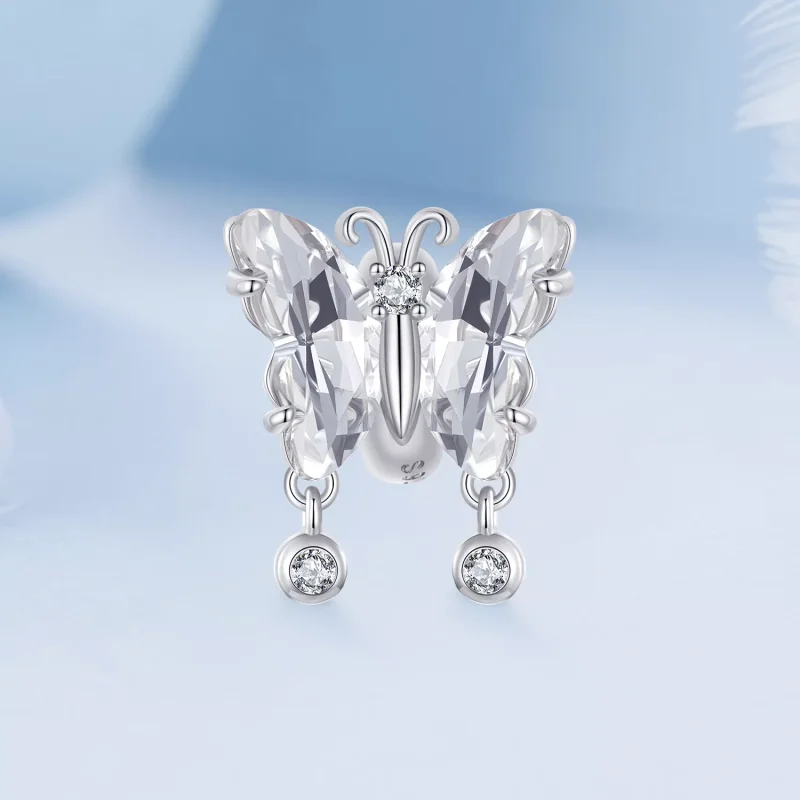 (resim) PANDORA Tarzı Işıltılı Kelebek Charm - BSC965 - Görüntüle 2