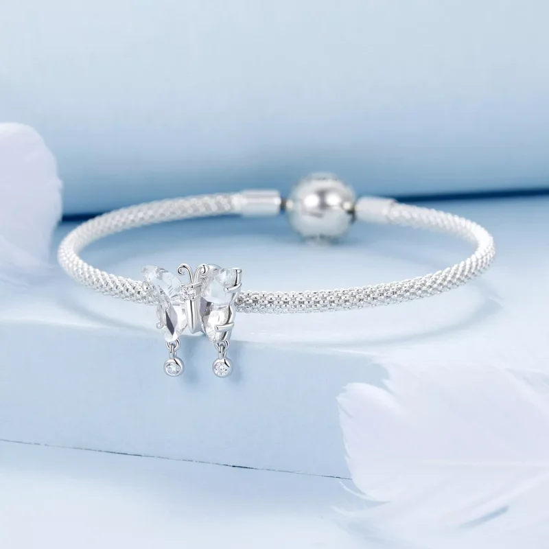 (resim) PANDORA Tarzı Işıltılı Kelebek Charm - BSC965 - Görüntüle 3
