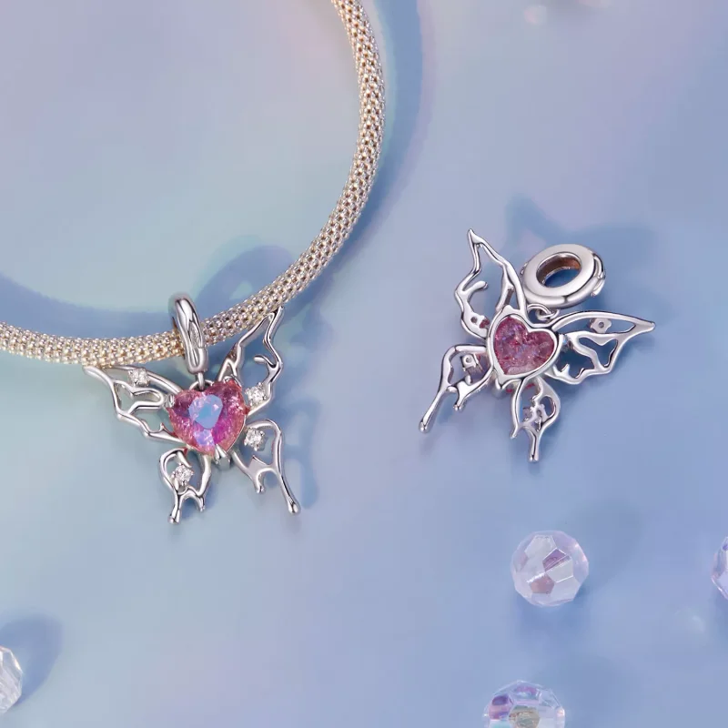 (resim) PANDORA Tarzı Kanlı Kelebek Charm - SCC2696 - Görüntüle 4
