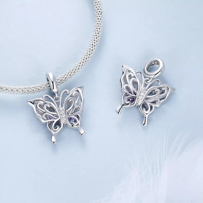 (resim) PANDORA Tarzı Kelebek Charm - BSC969 - Görüntüle 4