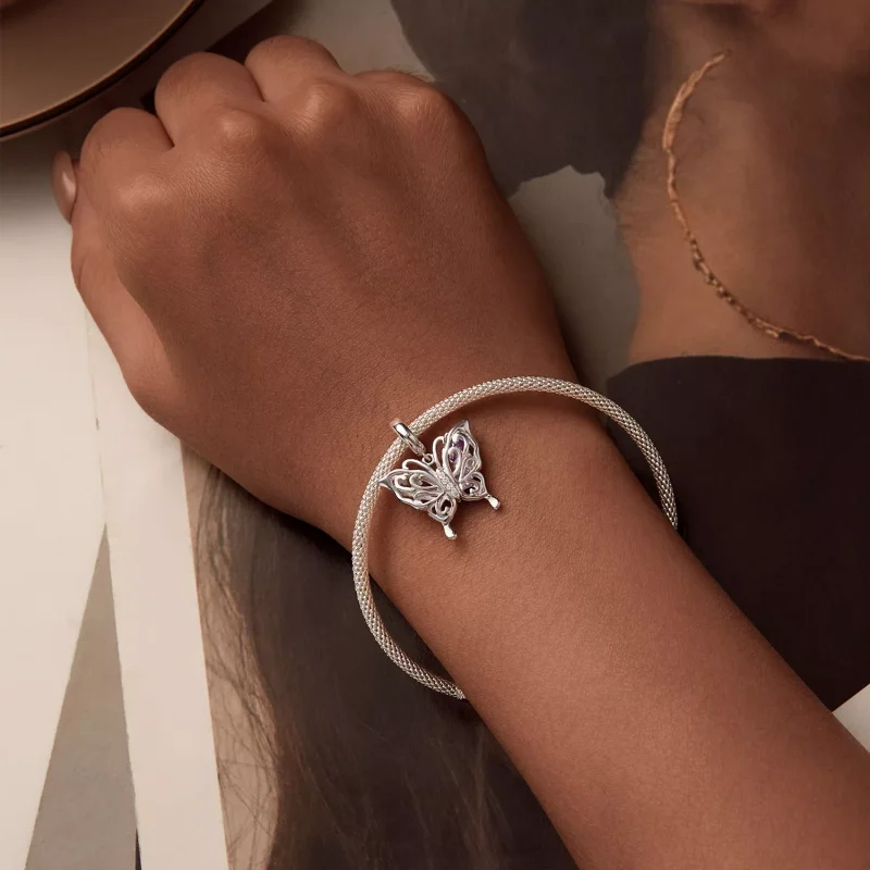 (resim) PANDORA Tarzı Kelebek Charm - BSC969 - Görüntüle 6