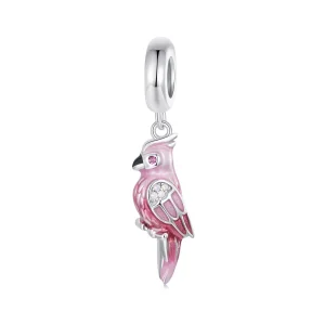 (resim) PANDORA Tarzı Pembe Papağan Charm'ı - BSC971
