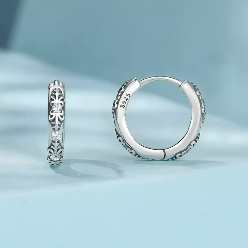 (resim) PANDORA Tarzı Retro Desen Küpe - SCE1701 - Görüntüle 2