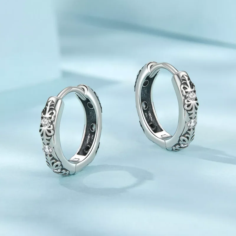 (resim) PANDORA Tarzı Retro Desen Küpe - SCE1701 - Görüntüle 3