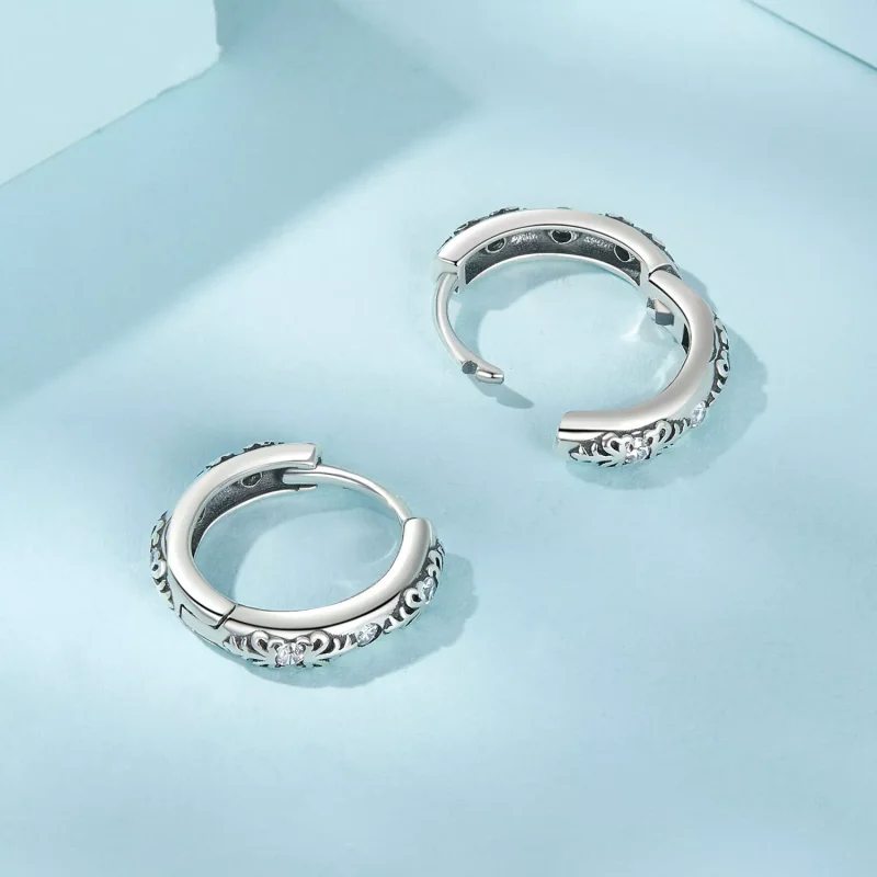 (resim) PANDORA Tarzı Retro Desen Küpe - SCE1701 - Görüntüle 4