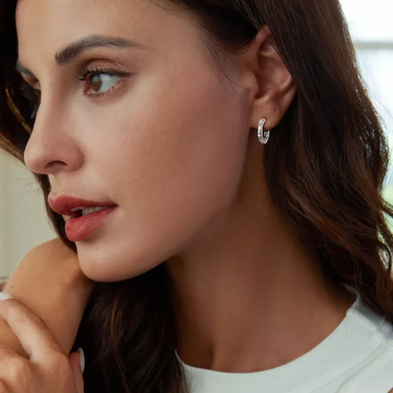 (resim) PANDORA Tarzı Retro Desen Küpe - SCE1701 - Görüntüle 6