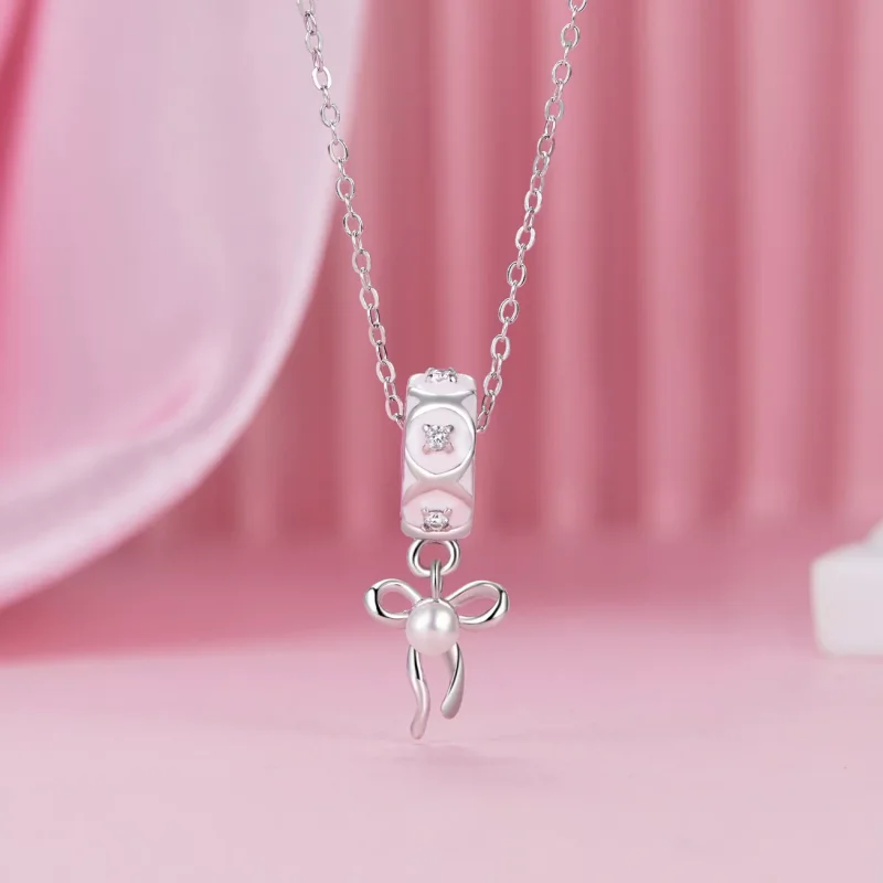 (resim) PANDORA Stil Bale Fiyonu Konumlandırma Toka Charm'ı - SCC2763 - Görüntüle 3