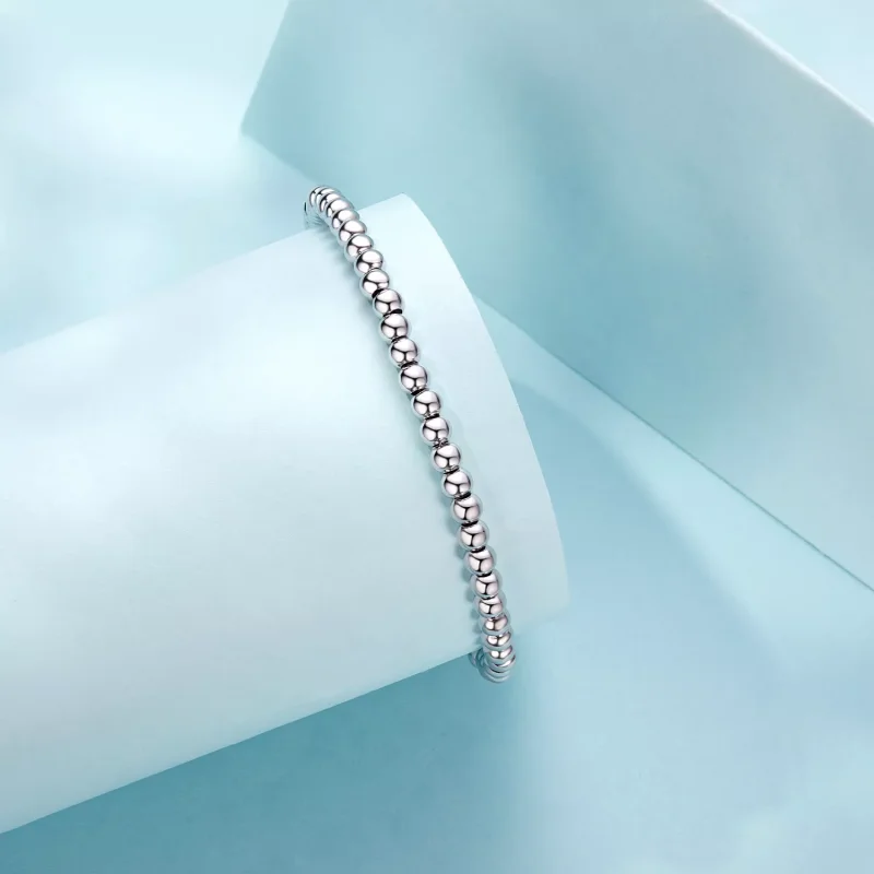 (resim) PANDORA Stil Gümüş Boncuklu Diy Temel Zincir - SCB267 - Görüntüle 2