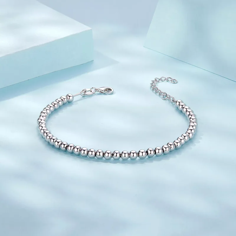 (resim) PANDORA Stil Gümüş Boncuklu Diy Temel Zincir - SCB267 - Görüntüle 4