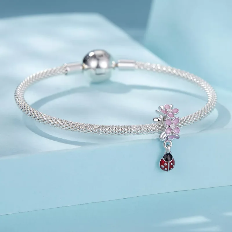 (resim) PANDORA Stil Çiçek Uğur Böceği Ayırıcı Boncuk - SCC2740 - Görüntüle 3
