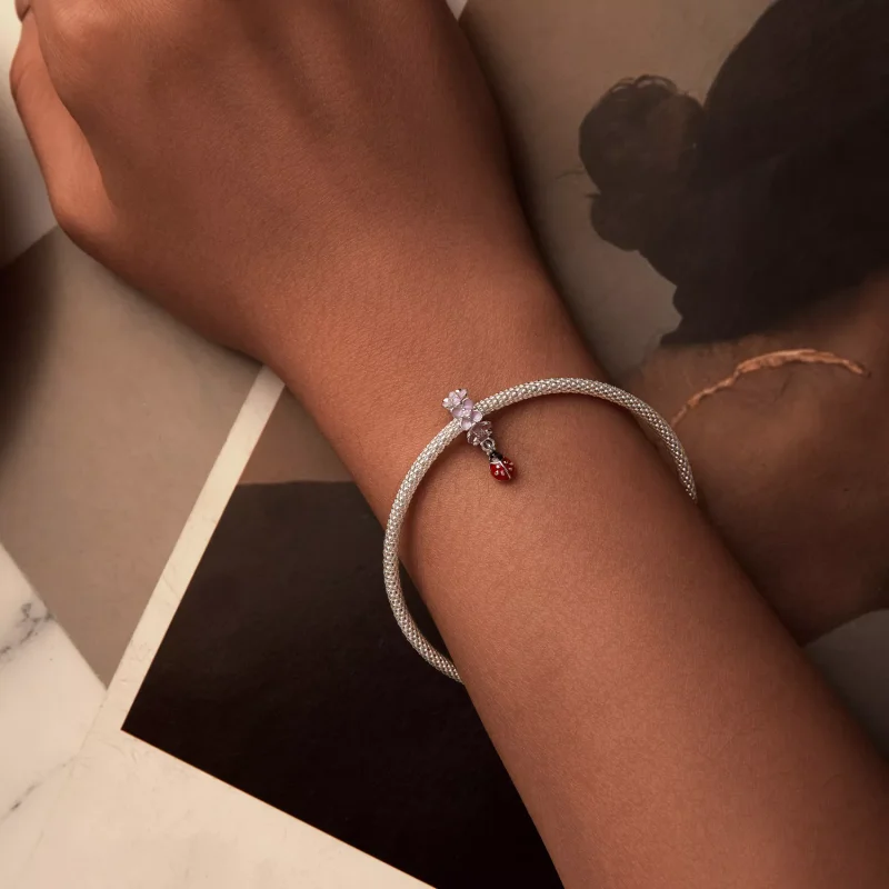 (resim) PANDORA Stil Çiçek Uğur Böceği Ayırıcı Boncuk - SCC2740 - Görüntüle 6