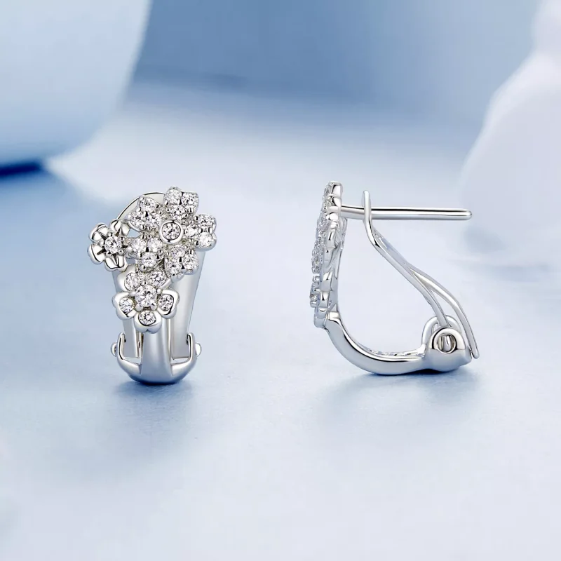 (resim) PANDORA Stil Küçük Çiçek Kulak Düğmesi - BSE975 - Görüntüle 4