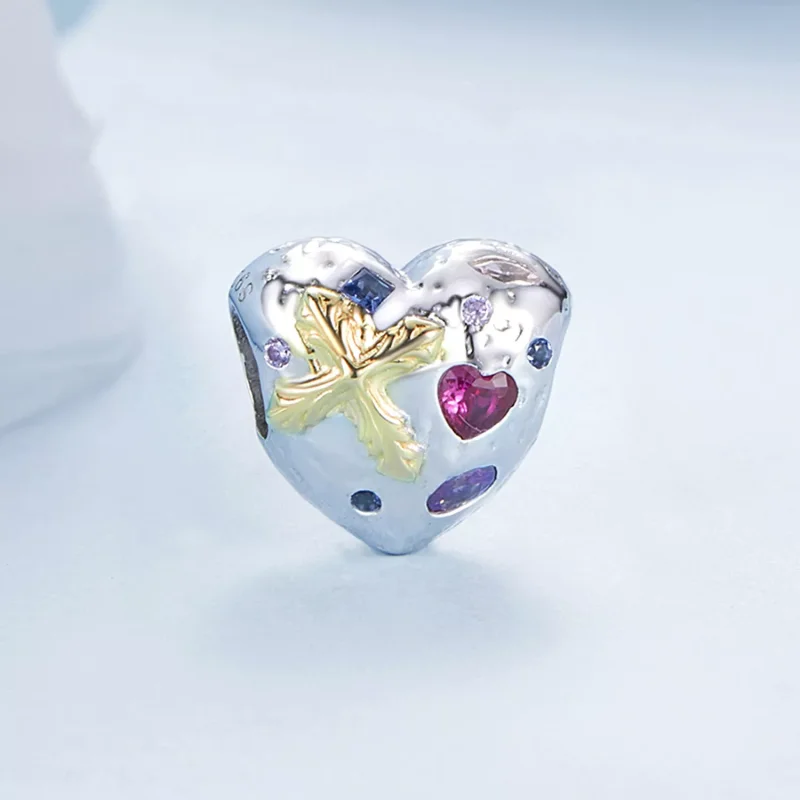 (resim) PANDORA Stil Vintage Çapraz Kalp Charm - BSC1006 - Görüntüle 2
