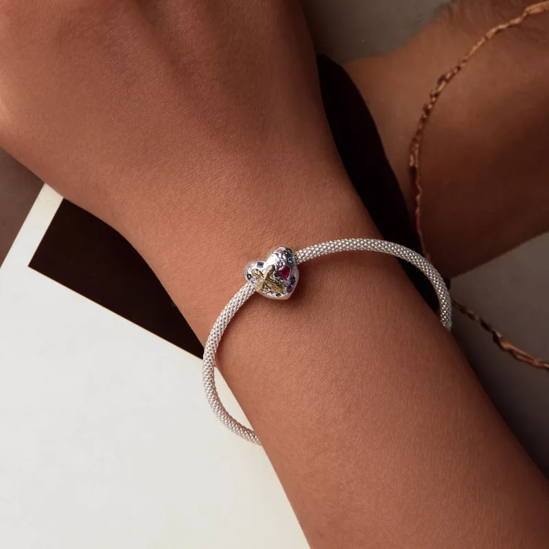 (resim) PANDORA Stil Vintage Çapraz Kalp Charm - BSC1006 - Görüntüle 6